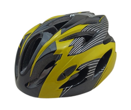 Шлем ВЕЛО защит. FSD-HL057 (out-mold) (M) 52-56 см, жёлто-чёрный 600321