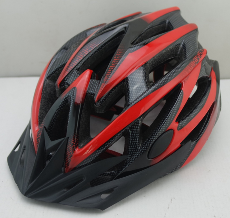 Шлем ВЕЛО защит. FSD-HL056 (in-mold) (L) 54-61 см, красно-чёрный 600301