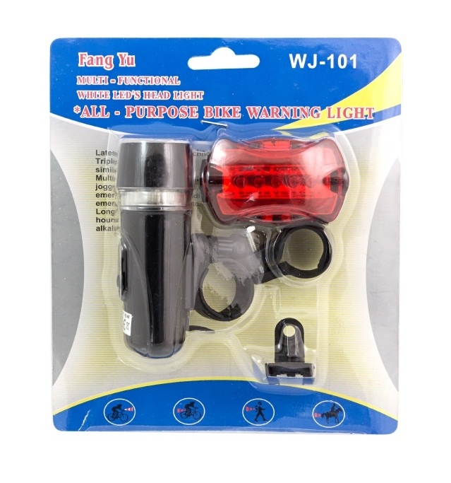 Фонари перед+задн, WJ-101 5 диод, блистер 3264146 Фонари перед+задн, WJ-101 5 диод, блистер 3264146