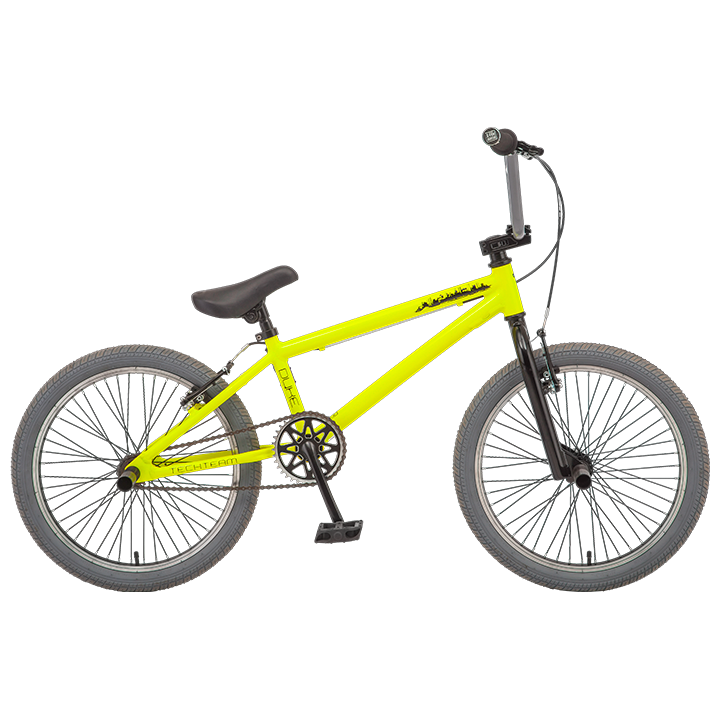 20д. BMX TechTeam Duke, 1ск, V-BRAKE, рама AL, 48 сп, 4 пэги, жёлто-черный 20д. BMX TechTeam Duke, 1ск, V-BRAKE, рама AL, 48 сп, 4 пэги, жёлто-черный