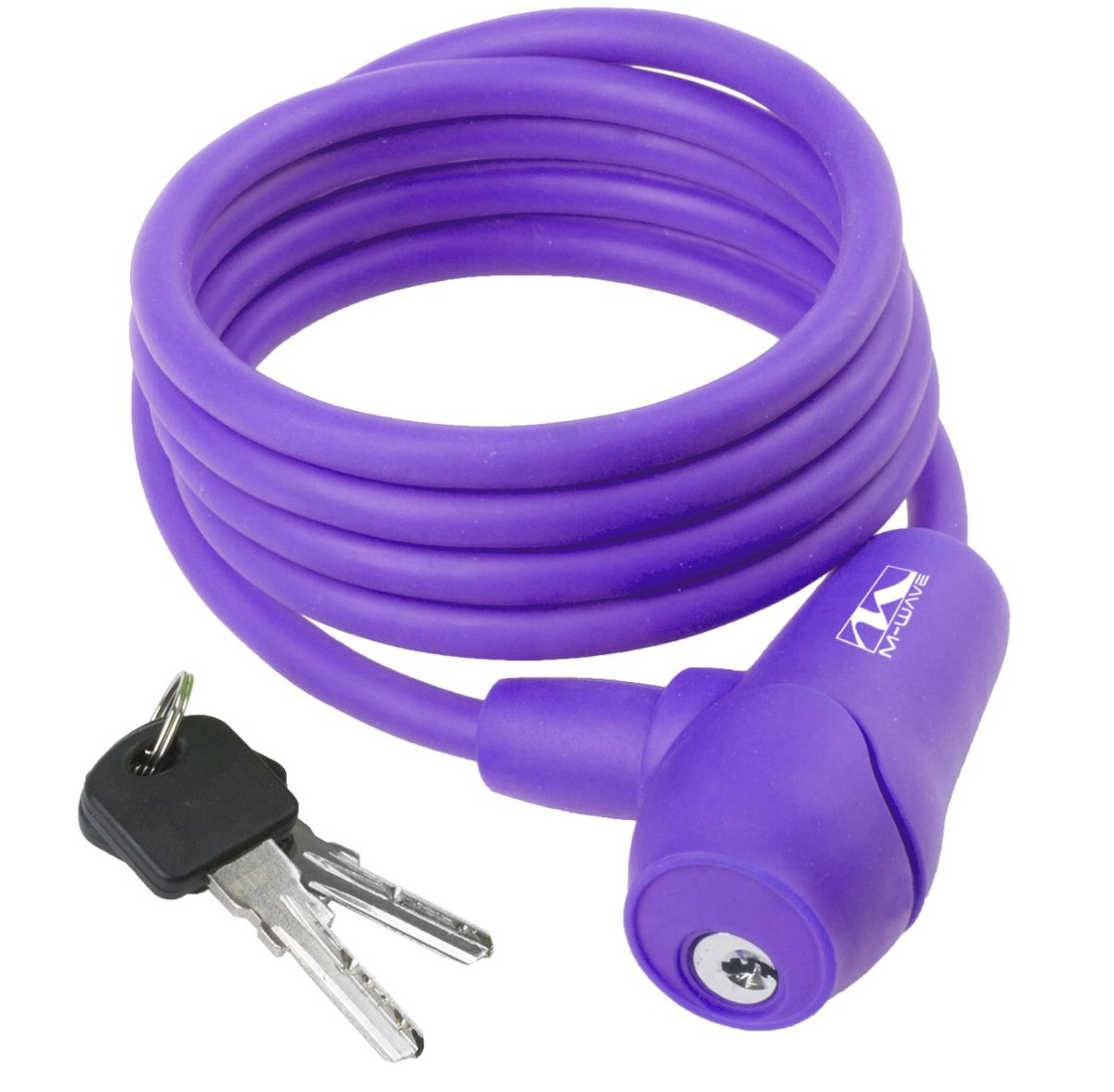 Противоугонка ключ L 1500мм, ф 8мм, M-Wave, силикон, фиолетовая, 5-231019