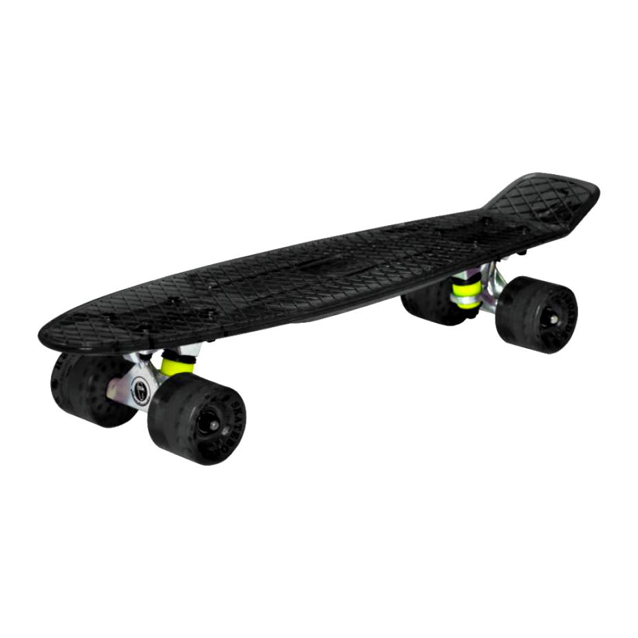 Скейт-Пениборд FISH (дэка пл. (22) 55х13,5), прозрачно-чёрный, 9932Е, Abec 7 Chrome