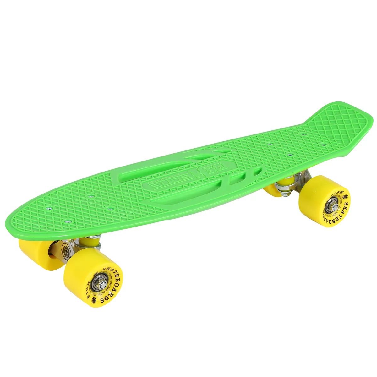 Скейт-Пениборд FISH (дэка пл. (22) 55х13,5), зелёный, 9922, Abec 7 Chrome