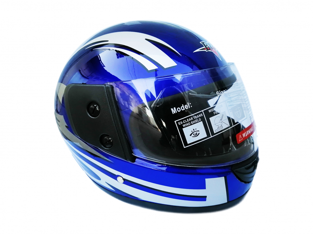 Шлем интеграл, BLD-825, размер S, синий с серебром, ССО02307