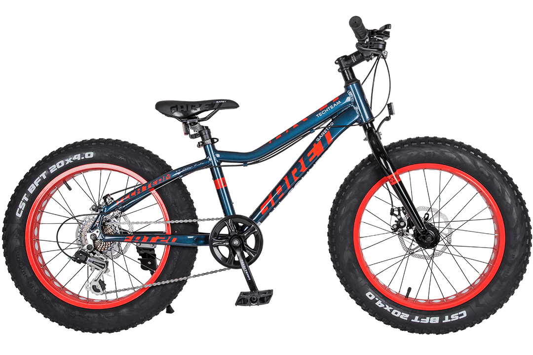 20д. FATBIKE TT Garet, 7 ск, M.DISC, рама AL, рост 12, 20 х 4,00, серый