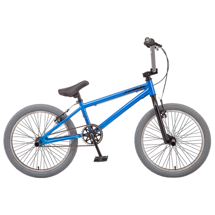 20д. BMX TechTeam Duke, 1ск, V-BRAKE, рама AL, 48 сп, 4 пэги, сини-черный