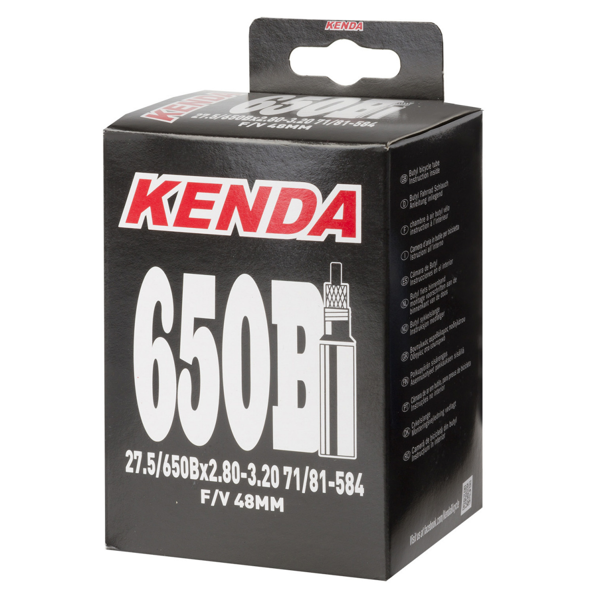 Камера 27.5х2.80/3.20 (71/81-584) FV48 KENDA, в короб. 5-514408