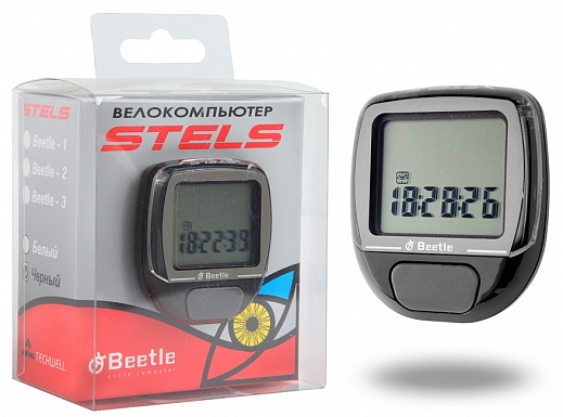 Велокомп BEETLE-3 10 функций черный 060023 Велокомп BEETLE-3 10 функций черный 060023