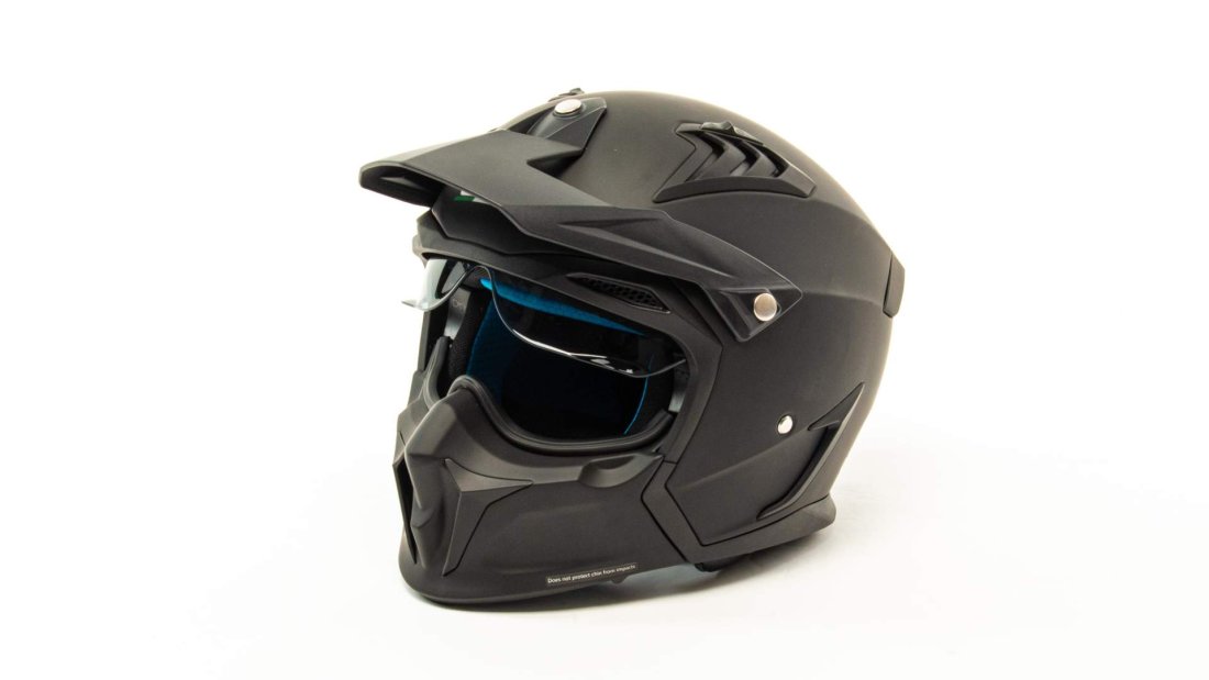 Шлем мотард GTX 690 (L) #7 SOLID MATT BLACK 17009
