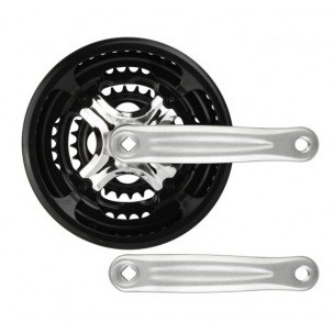 Шатуны AL 28/38/48Т L170 мм под ромб Prowheel MY-A641 черн.-сереб. Шатуны AL 28/38/48Т L170 мм под ромб Prowheel MY-A641 черн.-сереб.