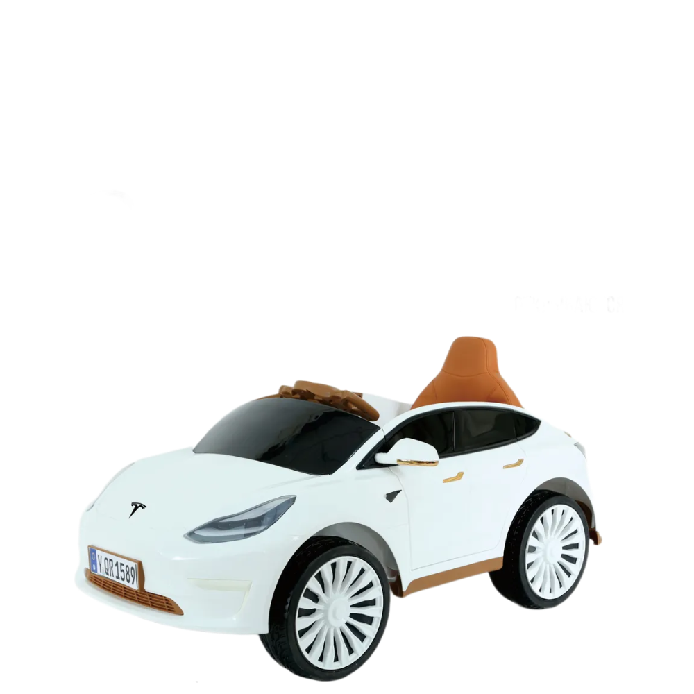 Машина АКБ 12V/7AH Tesla Model X 1589 4х4 4 мотора, пульт, белый