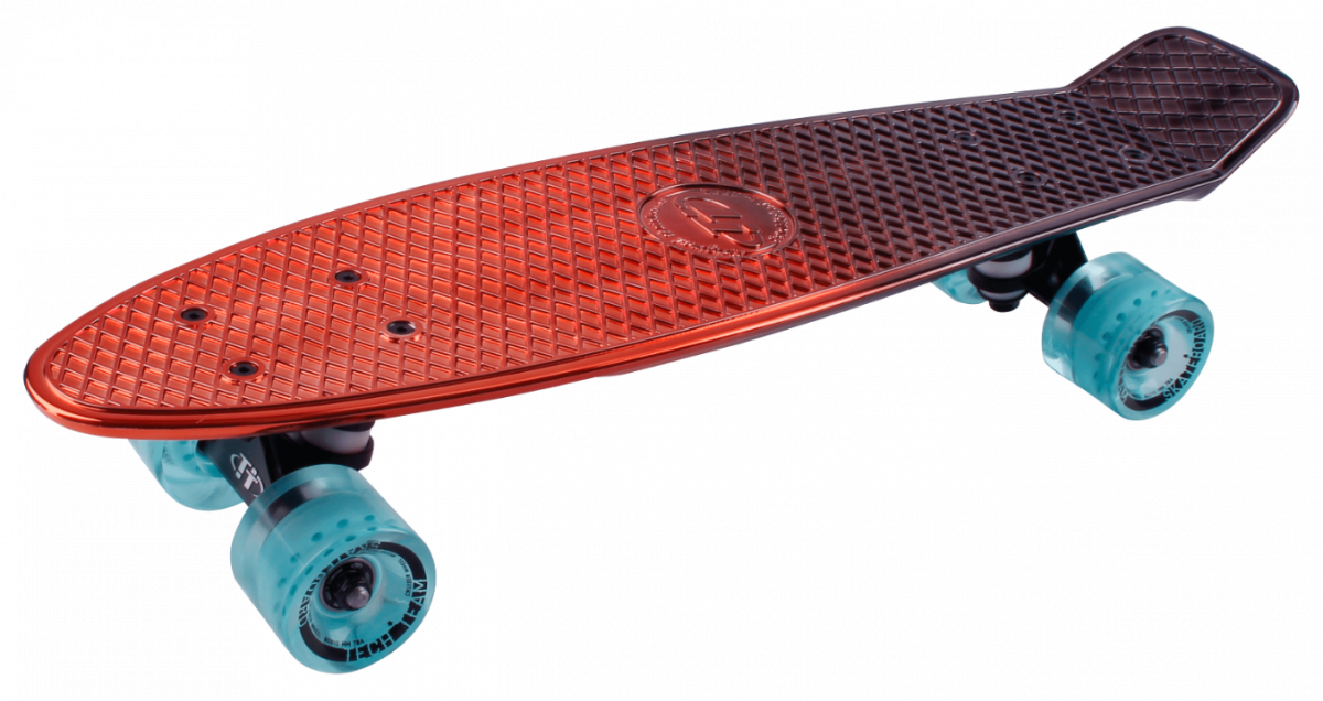 Скейт-Пениборд ТT Metallic 22 (дэка пл. 55х15), red, Abec 7 Chrome