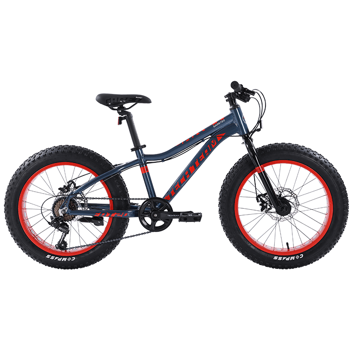 24д. FATBIKE TT Garet, 7 ск, M.DISC, рама AL, рост 14, 24 х 4,00, красный