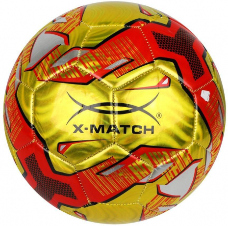 Мяч 56488 "X-Match" футбольный , 1 слой PVC, металлик, 22 см.
