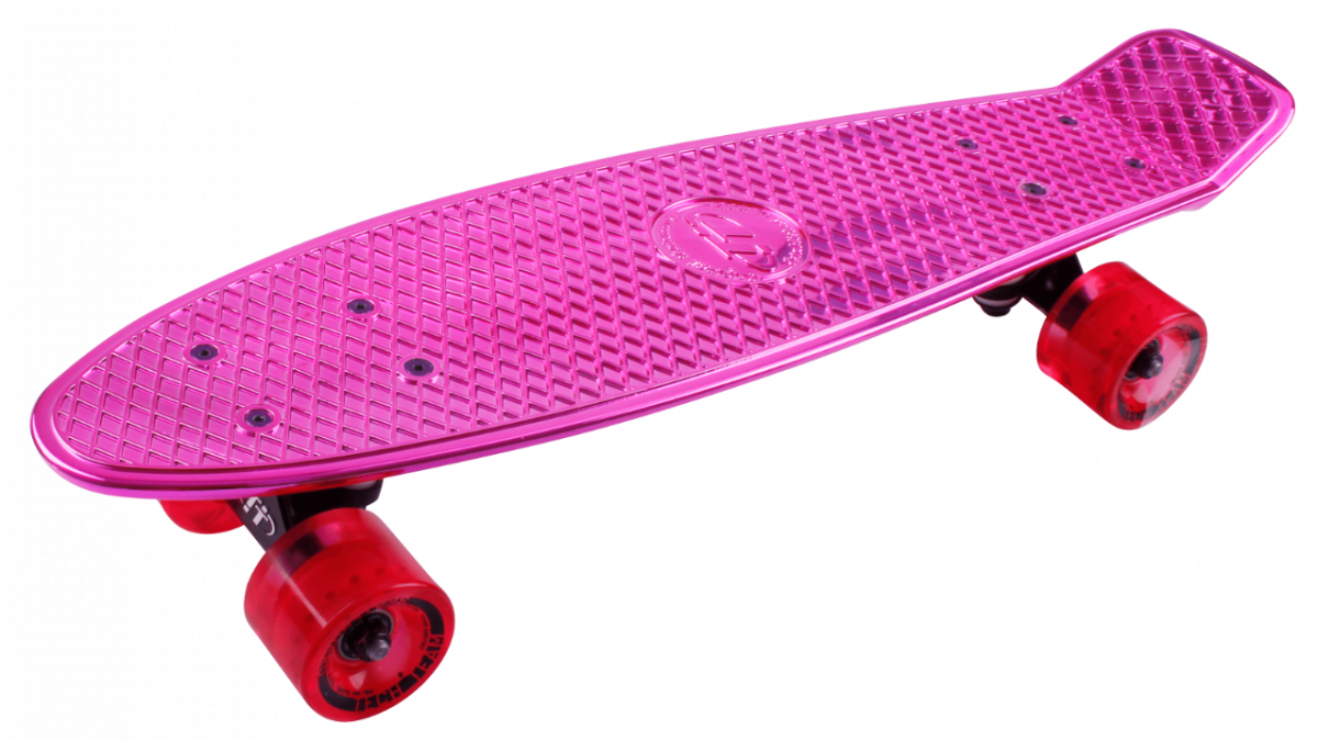 Скейт-Пениборд ТT Metallic 22 (дэка пл. 55х15), pink, Abec 7 Chrome
