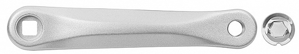 Шатун L AL L170 мм, под квад, Prowheel А005, серебро 580209