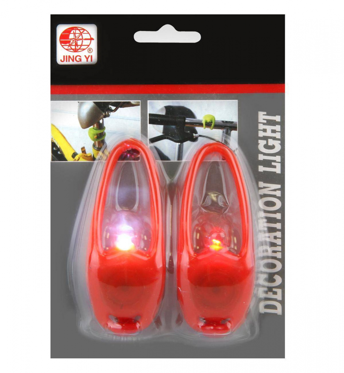 Фонари перед+задн. JY-267-1A, влагозащит, 1 диод, под б. CR2032x2, красный 560056 Фонари перед+задн. JY-267-1A, влагозащит, 1 диод, под б. CR2032x2, красный 560056