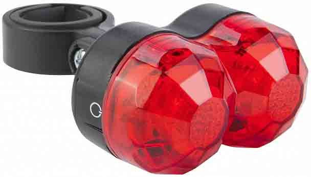 Фонарь стоп, пл, JY-600Т, 2 LED, 3 реж, 2xААА, чёрно-красный, 560048