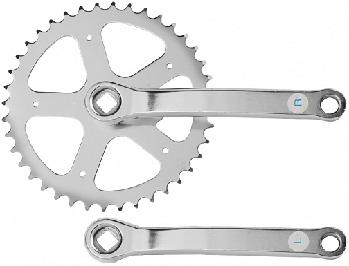 Шатуны мет. хром. 1 зв. 1/2 х 3/32 40 зуб. L152 мм под квад. Prowheel S106 P 450 580021 Шатуны мет. хром. 1 зв. 1/2 х 3/32 40 зуб. L152 мм под квад. Prowheel S106 P 450 580021