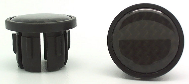 Заглушки ручки руля пл. VLP-49-2 Ф 20 мм, карбон (пара) ZTB90143