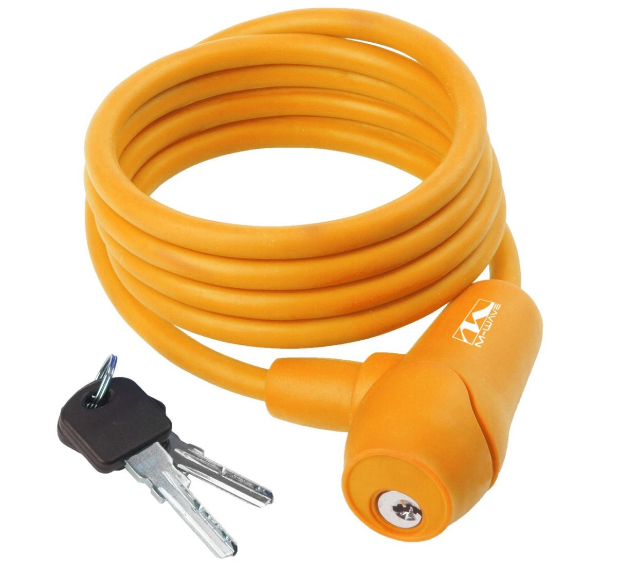 Противоугонка ключ L 1500мм, ф 8мм, M-Wave, силикон, оранжевая, 5-231017
