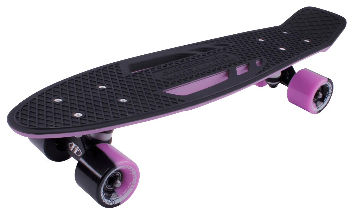 Скейт-Пениборд ТТ Shark 22 (дэка пл. 56 см), purple/black, Abec 7 Chrome