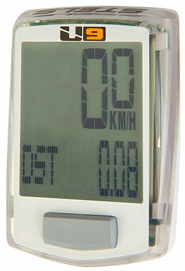 Велокомп U 9, 9 функций, белый, 060026 Велокомп U 9, 9 функций, белый, 060026