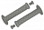 Ручки руля 145 мм, CLARK`S BMX, заглуш, с фланцем, серые 3-402 