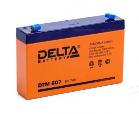 АКБ 6V7AH DELTA DTM-607 (151-34-100) эл. мобиль, литевый АКБ 6V7AH DELTA DTM-607 (151-34-100) эл. мобиль, литевый