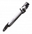 Насос AL GIYO GM-06, Т ручка, с упором, шланг, 10 атм. AV/FV, 350х27 мм. серебро-чёрный