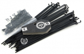 Спицы 20д. 180 мм, BMX Shadow Straight 14G, нерж. с нипелем, чёрные (40 шт. в уп.) 103-06290 180