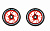 Колесо самоката паркового ф 110 мм, AL, KMS, подш, Abec- 13, красно-чёрные, 805404