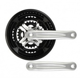 Шатуны AL 28/38/48Т L170 мм под ромб Prowheel MY-A641 черн.-сереб.