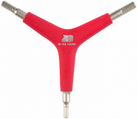 Шестигранники 4/5/6 мм треуг, обрезинен, красн, BIKE HAND YC-356, YA 230057 Шестигранники 4/5/6 мм треуг, обрезинен, красн, BIKE HAND YC-356, YA 230057