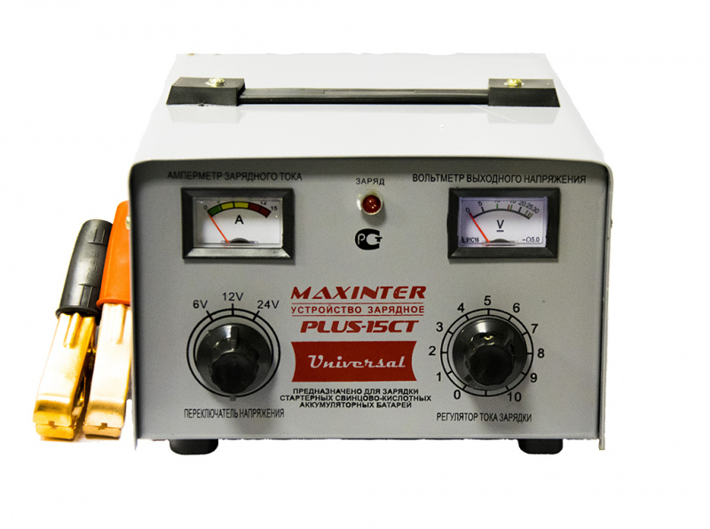 Зарядное устройство 12V MAXINTER PLUS-15 СТ (6V12V24V15A) универсальное