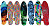 Скейт-Пениборд KMS SB-154 (24 дэка пл. 55х14.5), свет. кол. граффити, 608 Z