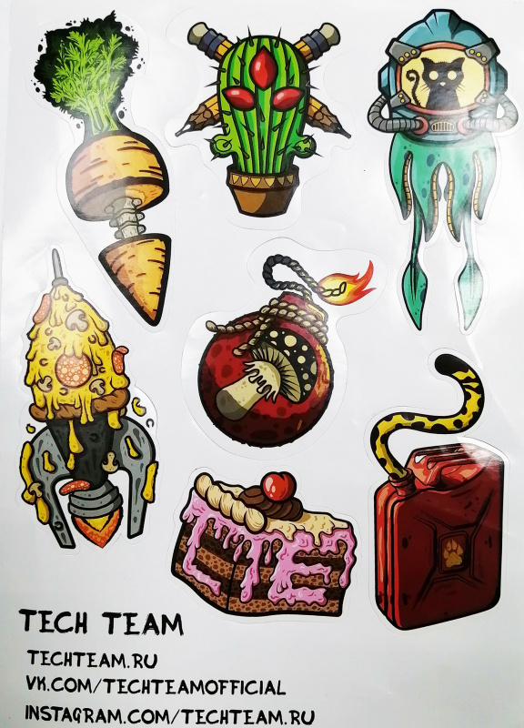Наклейка Tech Team (набор) Наклейка Tech Team (набор)