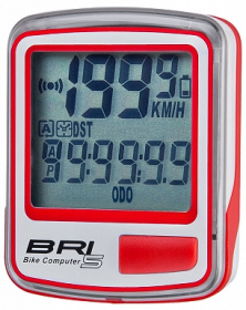 Велокомп BRI-5, 5 функций, бело-красный, 060043 Велокомп BRI-5, 5 функций, бело-красный, 060043
