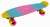 Скейт-Пениборд ТT Muiticolor 22 (дэка пл. 56х15), pink/yellow, Abec 7 Chrome